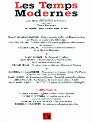 cover image of Les Temps Modernes N° 654